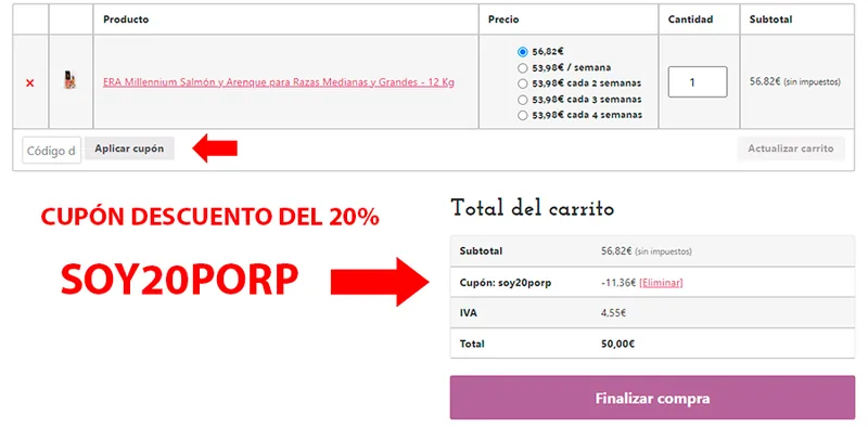 codigo descuento cunipic SOYPORP agosto