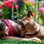 perro jugando con su humana