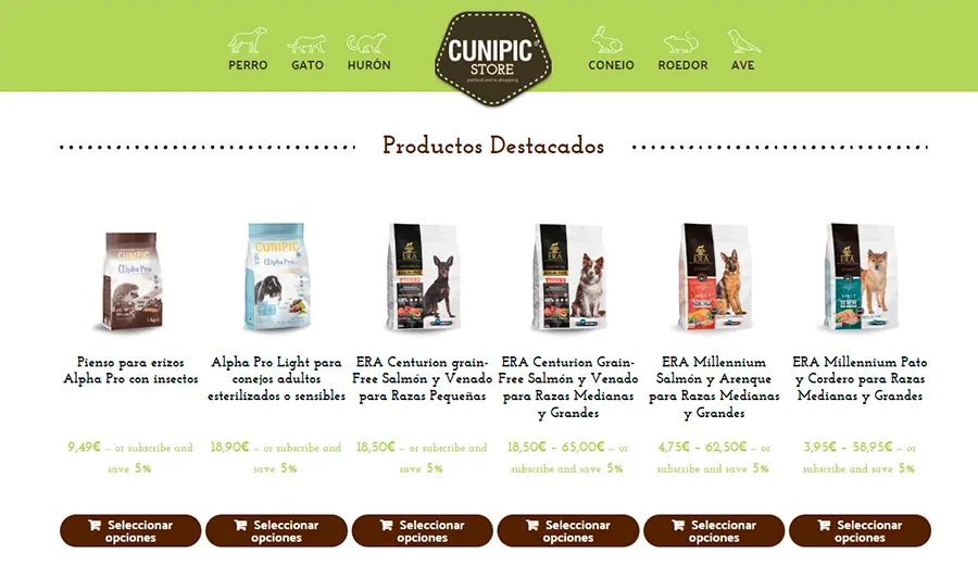 tienda de cunipic